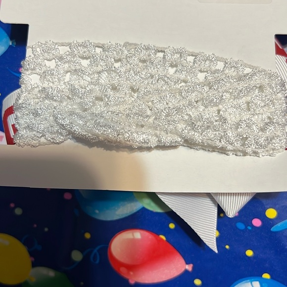 New The University of Oklahoma Sooners Crimson Crochet Headband w/ Junior Bow - Picture 3 of 4